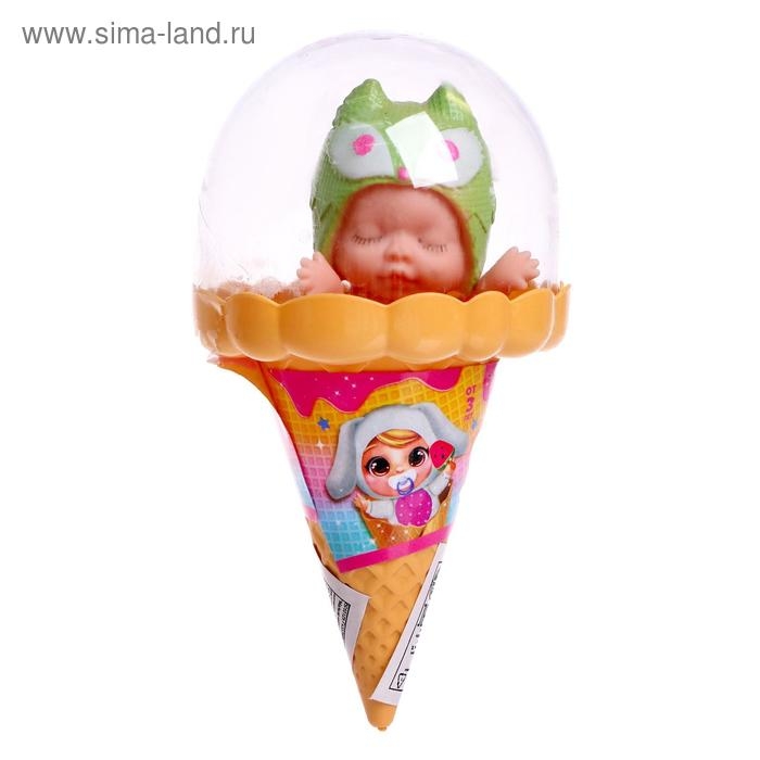 Пупс &laquo;Малыш-мороженка&raquo; в шапочке, МИКС