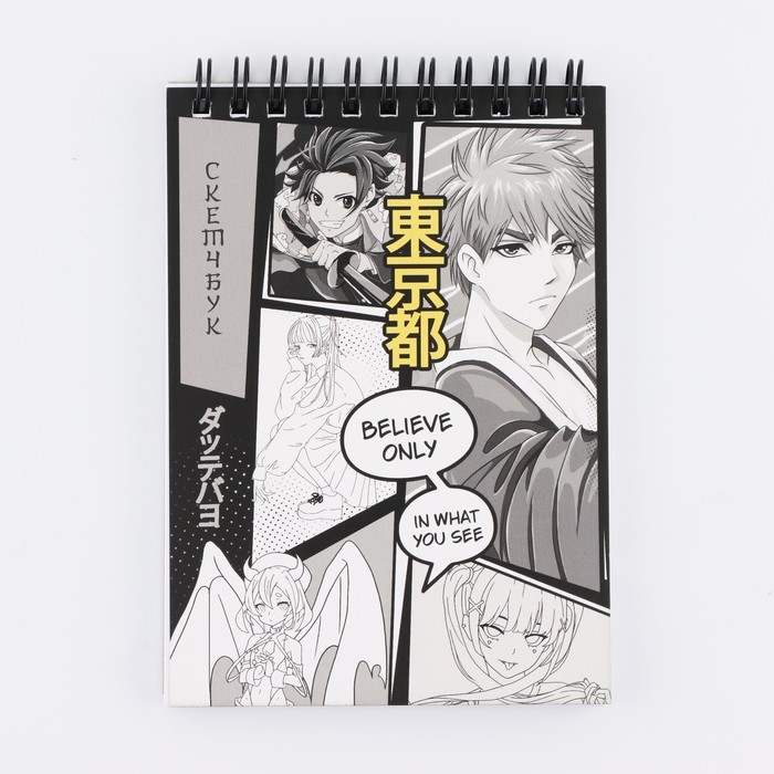 Скетчбук А6, 40 л. 100 г/м &laquo;Аниме комикс&raquo;