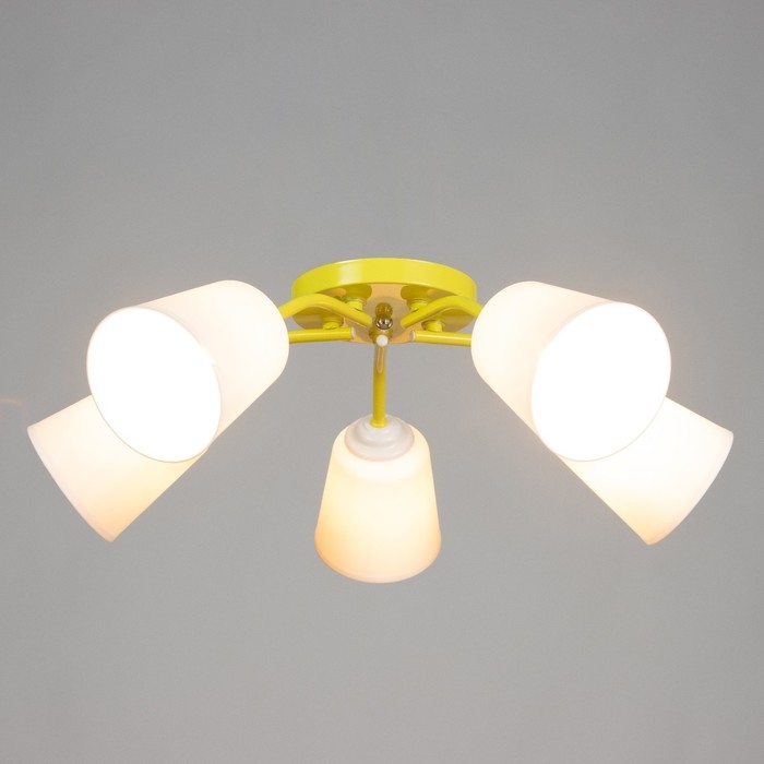 Люстра Люстра "Онлайн" (цил.) 5х15Вт Е27 МОДЕЛЬ:BR 00281 желтый 52х52х15см