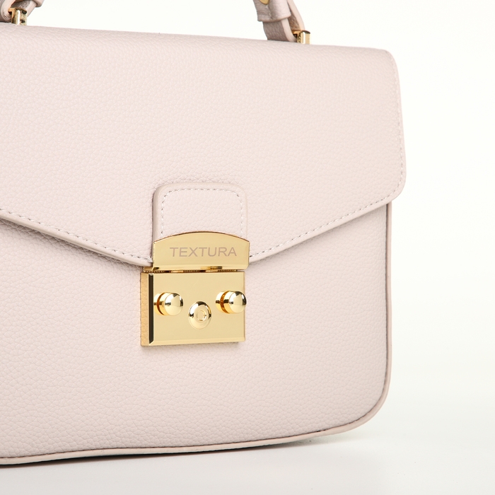 Сумка женская на клапане, TEXTURA, маленький размер, цвет бежевый Сумка женская на клапане, TEXTURA, маленький размер, цвет бежевый