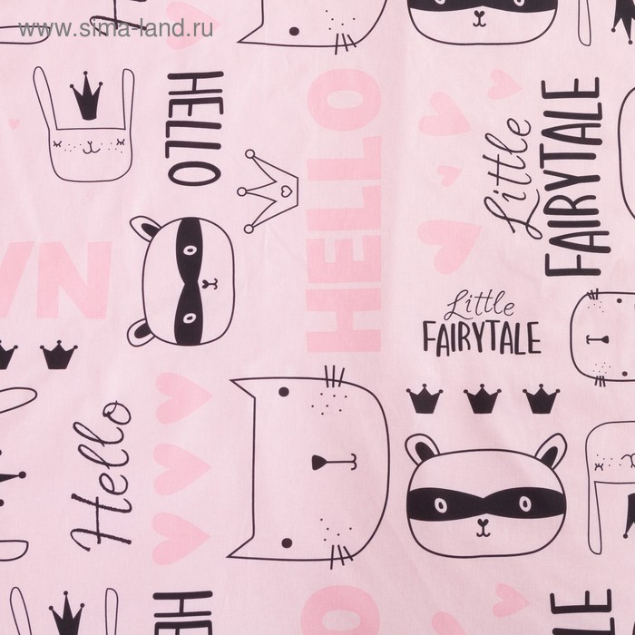 Постельное белье "Этель" 1.5 сп Little crown 143*215 см, 150*214 см, 50*70 см -1 шт,100% хл, бязь