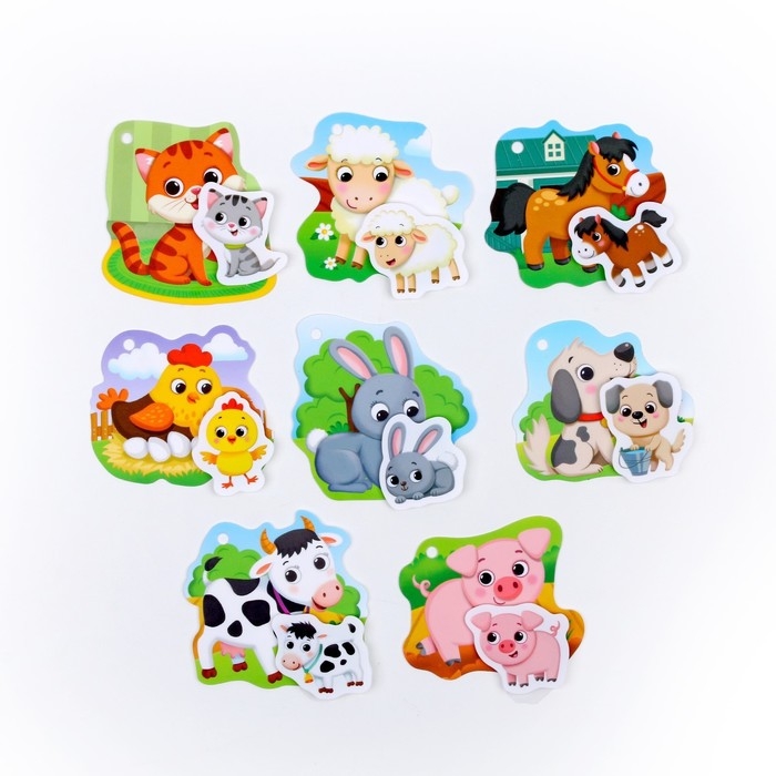 Игра на липучках &laquo;Весёлые липучки. Детёныши и мамы&raquo;