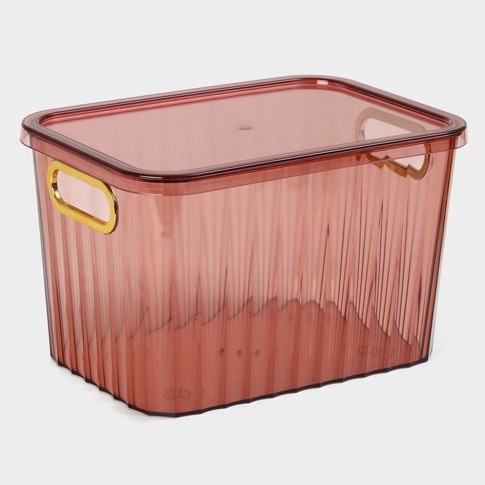 Контейнер для хранения с крышкой &laquo;Грани&raquo;, 25,5&times;18&times;16 см, цвет МИКС