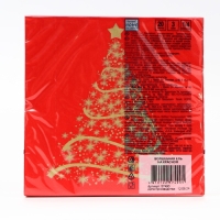 Новый год. Салфетки бумажные Home Classic "Волшебная ель на красном", 3 слоя,33x33, 20 листов Новый год. Салфетки бумажные Home Classic "Волшебная ель на красном", 3 слоя,33x33, 20 листов