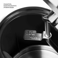 Чайник электрический Galaxy GL 0336, пластик, 1 л, 2200 Вт, чёрный Чайник электрический Galaxy GL 0336, пластик, 1 л, 2200 Вт, чёрный