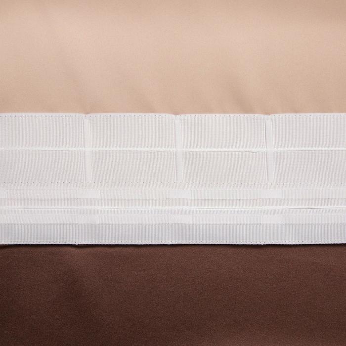 Штора портьерная &laquo;Этель&raquo; 250&times;265 см, двусторонний блэкаут, цвет Шоколад, пл. 240 г/м&sup2;, 100% п/э