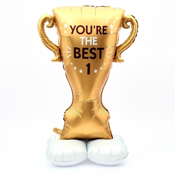 Шар фольгированный 62" &laquo;Кубок. Ты лучший&raquo;, на подставке