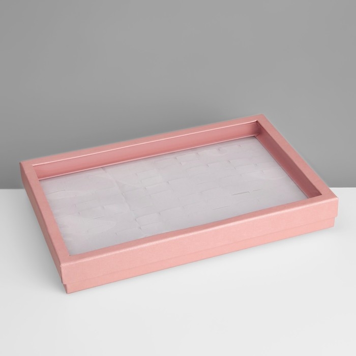 Подставка для украшений &laquo;Шкатулка&raquo; 100 мест, 29&times;19&times;4 см, цвет розовый