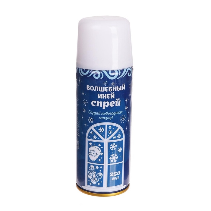 Новый год! Искусственный снег спрей «Иней» для декора, 250 мл, цвет белый Новый год! Искусственный снег спрей «Иней» для декора, 250 мл, цвет белый