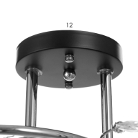 Люстра потолочная Зои 3хE27 40Вт Хром, черный Люстра потолочная Зои 3хE27 40Вт Хром, черный