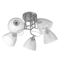 Люстра "Нора" 5х60Вт Е27 Хром 56х56х26см Люстра "Нора" 5х60Вт Е27 Хром 56х56х26см