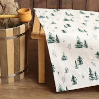 Простыня для бани "Ёлочки" 150х180 см, хлопок, ваф. полотно Простыня для бани "Ёлочки" 150х180 см, хлопок, ваф. полотно