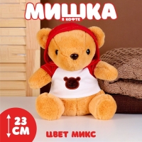 Мягкая игрушка &laquo;Мишка&raquo; в кофте, 23 см, цвет МИКС