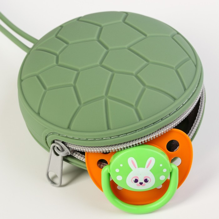 Контейнер для хранения и стерилизации сосок и пустышек, силиконовый, цвет зеленый Контейнер для хранения и стерилизации сосок и пустышек, силиконовый, цвет зеленый