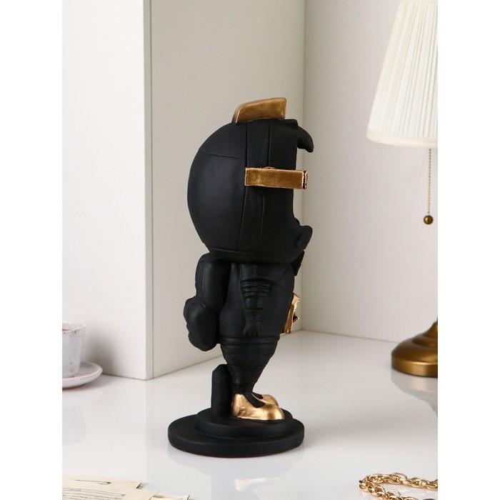 Подставка для мелочей &laquo;Астронавт&raquo;, полистоун, 44 см, цвет чёрный матовый