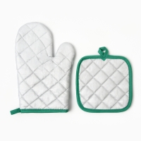 Кухонный набор 2 пр.Доляна Розы прихватка 17*17см, варежка-прихватка  26*16 см,100%п/э