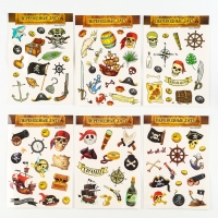 Переводные татуировки детские «Гроза морей», 3 листа Переводные татуировки детские «Гроза морей», 3 листа