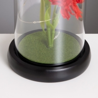 Ночник колба &laquo;Гвоздики&raquo; LED красный 3хААА 10,5х10,5х22см