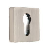 Накладка на цилиндровый механизм LOCKLAND, квадратная, цвет сатиновый никель, комплект.