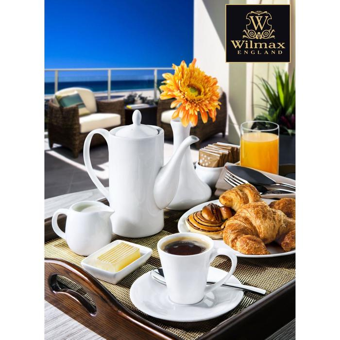 Ваза фарфоровая для цветов Wilmax, 9,5&times;14,5 см, цвет белый