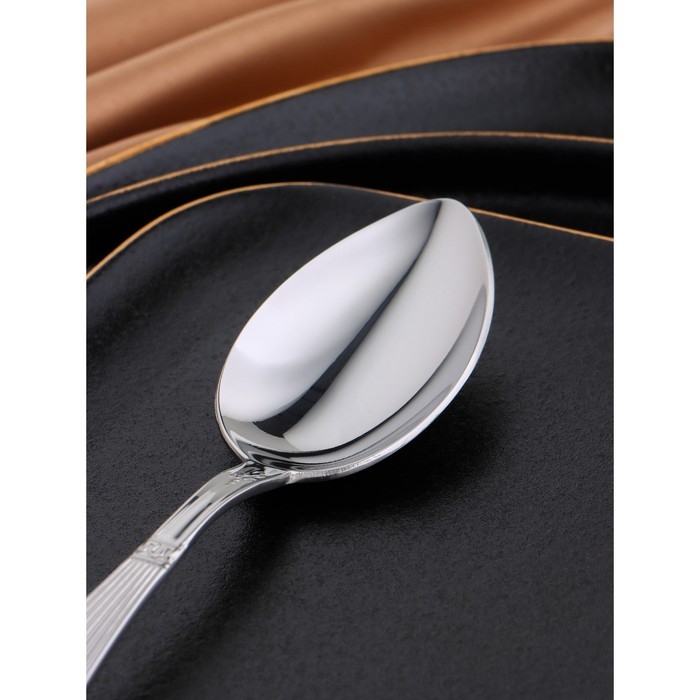 Ложка десертная из нержавеющей стали «Беркли», длина 17,5 см, толщина 2,5 мм, цвет серебряный Ложка десертная из нержавеющей стали «Беркли», длина 17,5 см, толщина 2,5 мм, цвет серебряный