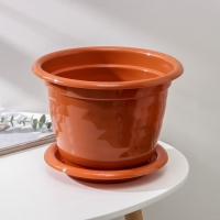 Горшок с поддоном «Виола», 5 л, цвет коричневый Горшок с поддоном «Виола», 5 л, цвет коричневый