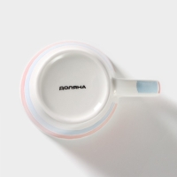 Набор кружек фарфоровых Доляна «Цветной дым», 4 предмета: 340 мл Набор кружек фарфоровых Доляна «Цветной дым», 4 предмета: 340 мл