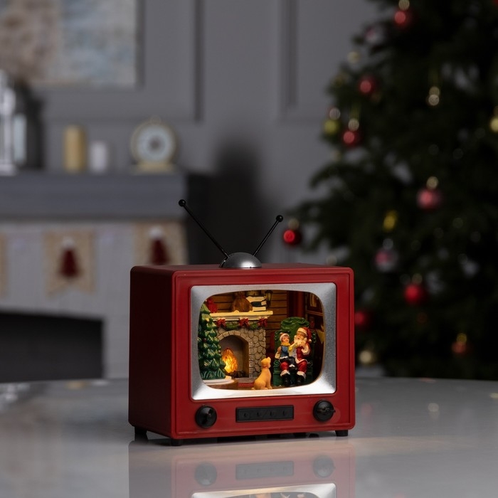 Светодиодная фигура &laquo;Рождественский вечер&raquo; 15.5 &times; 14 &times; 10.5 см, полистоун, батарейки ААх3 (не в комплекте), USB, свечение мульти