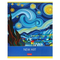 Тетрадь 80л кл на скобе New art, обл мел карт, гл лам, тиснение, МИКС Тетрадь 80л кл на скобе New art, обл мел карт, гл лам, тиснение, МИКС