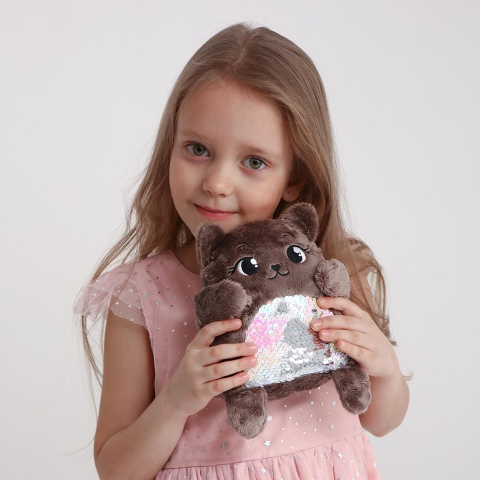 Мягкая игрушка «Кошечка Ника», с пайетками, 16х8х17 см Мягкая игрушка «Кошечка Ника», с пайетками, 16х8х17 см