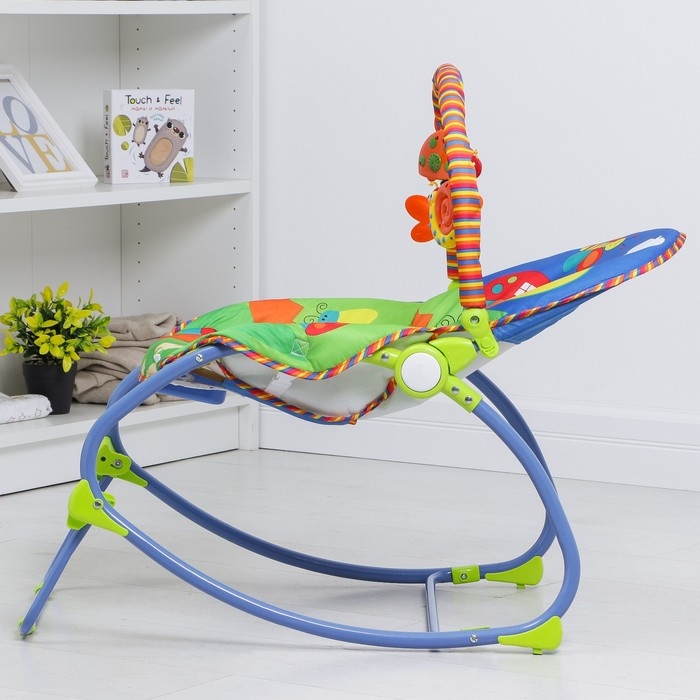 Шезлонг &laquo;Улитка и друзья&raquo;, с погремушками