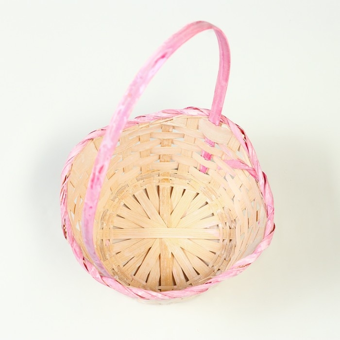 Набор корзин плетеных (бамбук),19xH7,5X9,5x31см,22x9x11x34,24x9x11см,5x35см, 3 шт, розовая