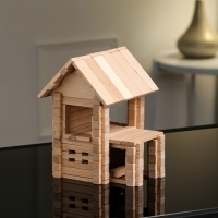 Конструктор деревянный &laquo;Домик с верандой&raquo;, 102 детали, массив бука