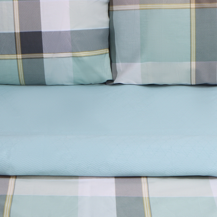 Постельное бельё LoveLife 1,5сп Square green, 143х215см, 150х225см, 50х70см-2шт, 100%хл, сатин, 125г/м Постельное бельё LoveLife 1,5сп Square green, 143х215см, 150х225см, 50х70см-2шт, 100%хл, сатин, 125г/м