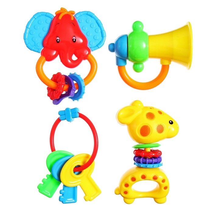 Набор погремушек &laquo;Африка&raquo;, 4 шт., Крошка Я