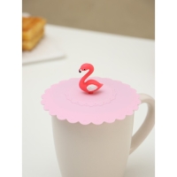 Крышка - непроливайка силиконовая Доляна &laquo;Фламинго&raquo;, d=11 см, цвет розовый