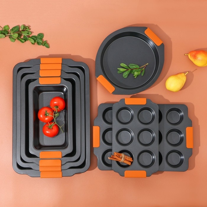 Противень для выпечки Magistro French Bakery, 47×30×5 см, антипригарное покрытие Противень для выпечки Magistro French Bakery, 47×30×5 см, антипригарное покрытие