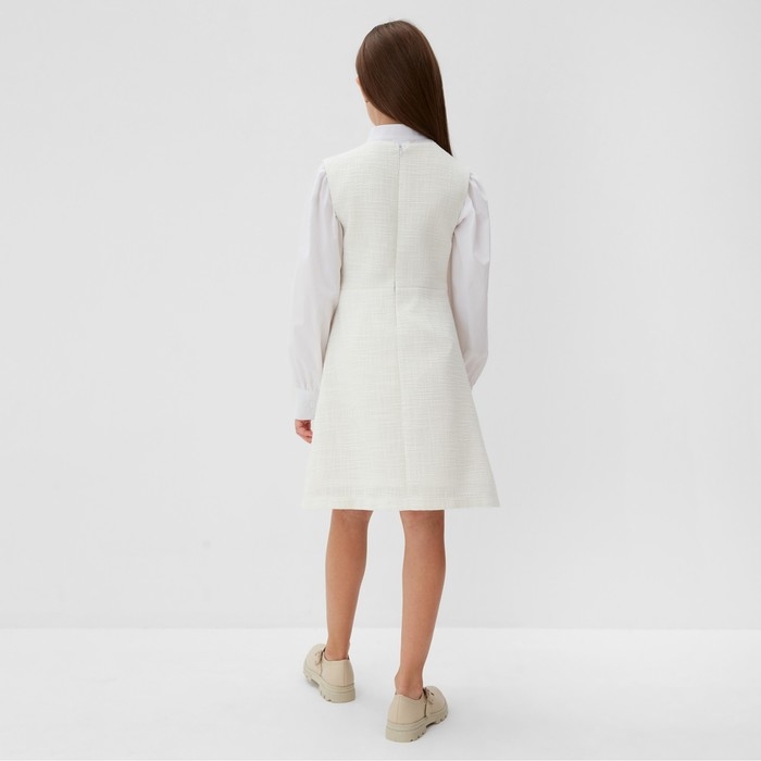 Платье для девочки MINAKU: PartyDress, цвет белый, рост 152 см