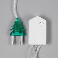 Гирлянда &laquo;Нить&raquo; 10 м, IP20, прозрачная нить, 100 LED, свечение тёплое белое, 8 режимов, 220 В