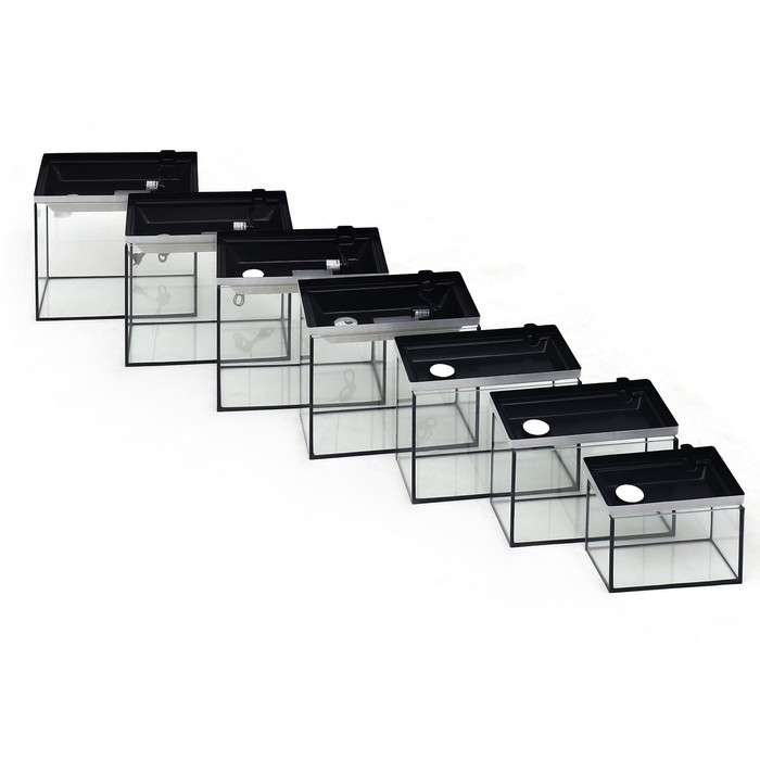 Комплект аквариумов с крышками Комплект аквариумов с крышками "Матрешка"-7 шт, Прямоугольный, 5,10,15,20,25,30,35л, беленый