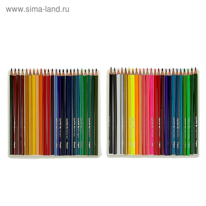 Карандаши трёхгранные, 48 цветов, Maped Color Peps, ударопрочный грифель