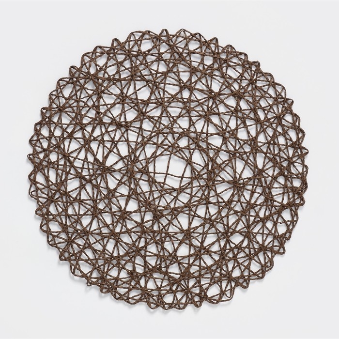 Салфетка сервировочная на стол Доляна «Одуванчик», d=38 см, цвет коричневый Салфетка сервировочная на стол Доляна «Одуванчик», d=38 см, цвет коричневый