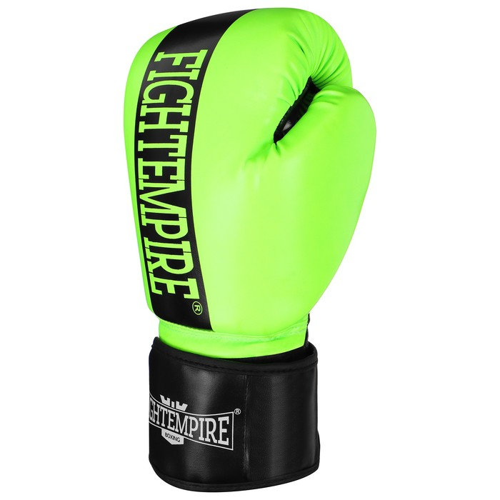 Перчатки боксёрские FIGHT EMPIRE, салатовые, размер 14 oz
