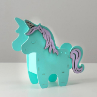 Кашпо деревянное 21.5×7×21 см уникальное "Единорог", тиффани сиреневый Кашпо деревянное 21.5×7×21 см уникальное "Единорог", тиффани сиреневый