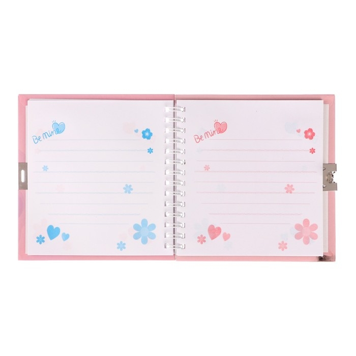 Записная книжка подарочная на замочке, А6, 45 листов, в линейку "Красная панда"