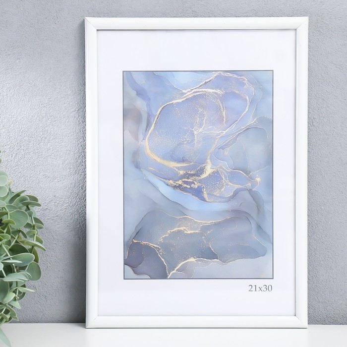 Фоторамка пластик Фоторамка пластик "Радуга" 21х30 см, белый