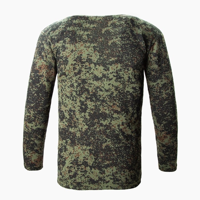 Лонгслив мужской с начёсом, пиксель МИКС, цвет тёмно-зелёный, размер 48 Лонгслив мужской с начёсом, пиксель МИКС, цвет тёмно-зелёный, размер 48