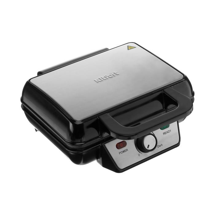 Вафельница электрическая Kitfort КТ-1620, 1000 Вт, бельгийские вафля, черная Вафельница электрическая Kitfort КТ-1620, 1000 Вт, бельгийские вафля, черная