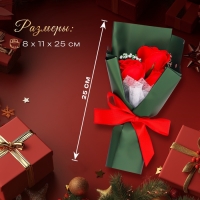 Новогодний букет мыльных красных роз, 3 шт Новогодний букет мыльных красных роз, 3 шт