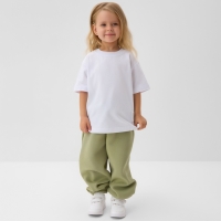 Брюки детские MINAKU: Exclusive print, цвет оливковый, Oversize рост 158 см Брюки детские MINAKU: Exclusive print, цвет оливковый, Oversize рост 158 см